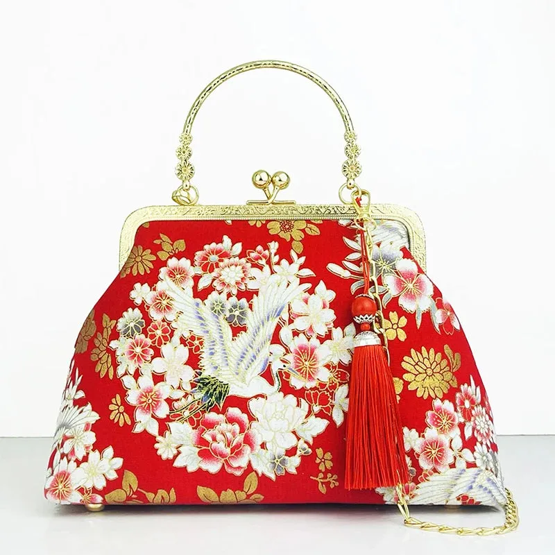 Women Shoulder Crossbody Handbags Antique Style with Cheongsam Bag