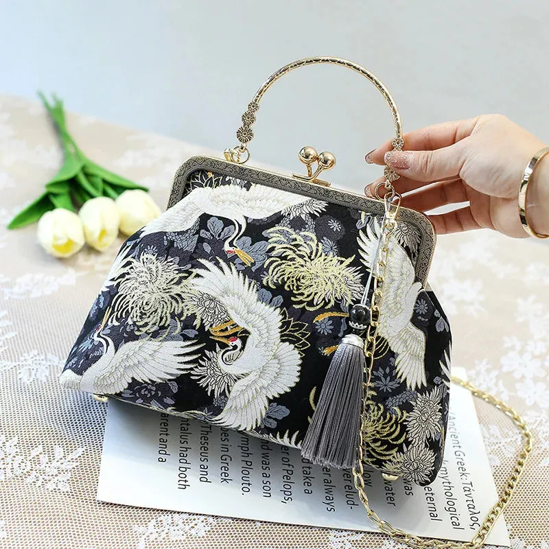 Women Shoulder Crossbody Handbags Antique Style with Cheongsam Bag