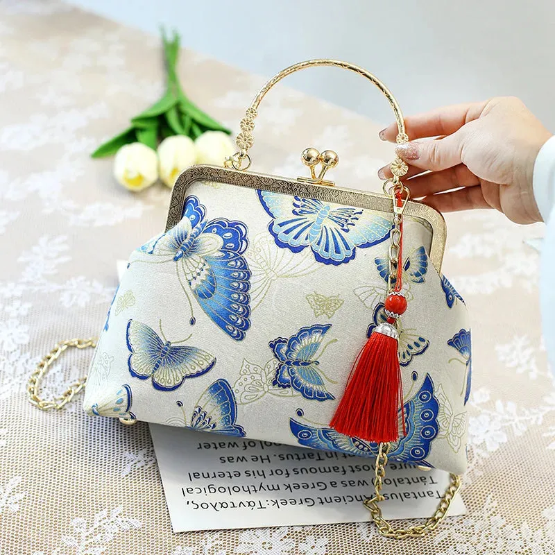 Women Shoulder Crossbody Handbags Antique Style with Cheongsam Bag