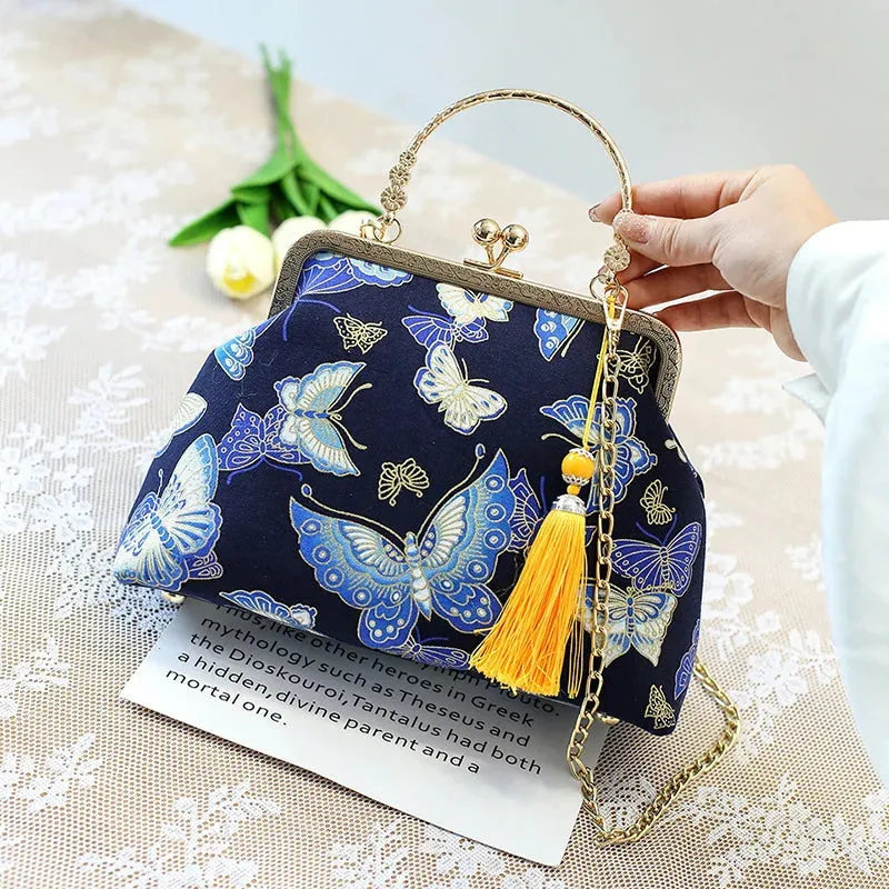 Women Shoulder Crossbody Handbags Antique Style with Cheongsam Bag