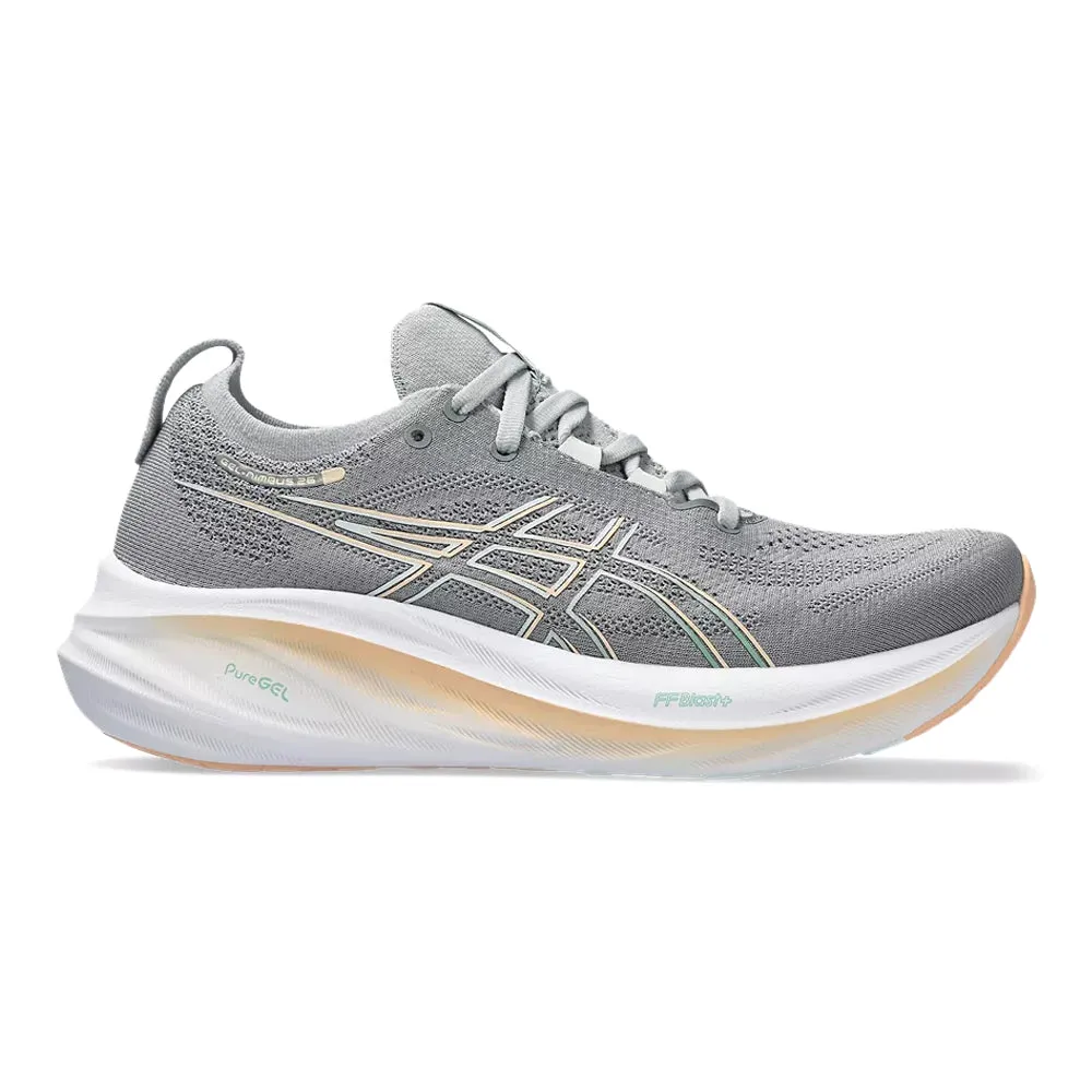 Women's ASICS GEL-Nimbus 26, Sheet Rock/Pale Mint, 8.5 B Medium