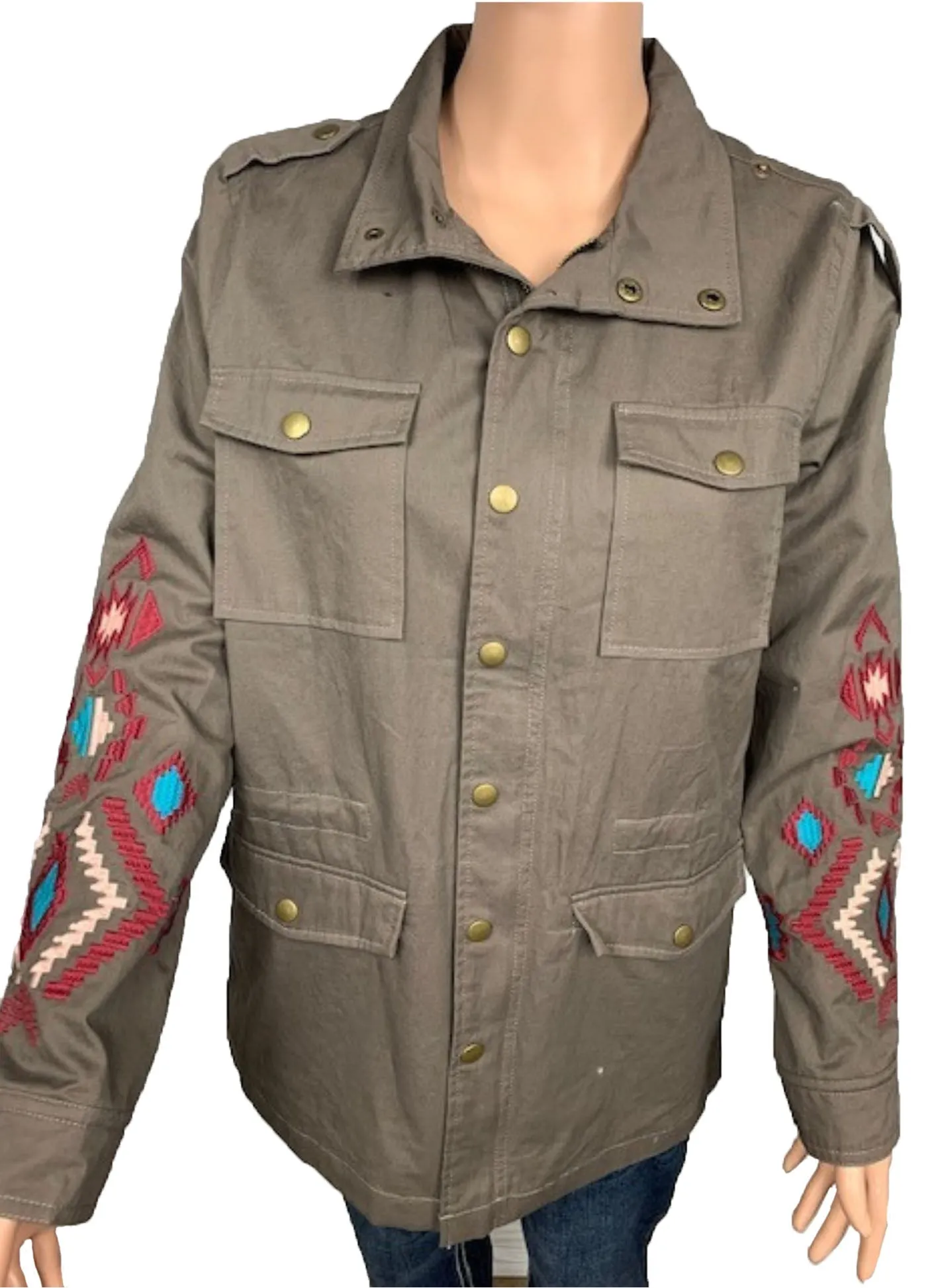 Women's Utility jacket w/cinch waist - (CS19311)