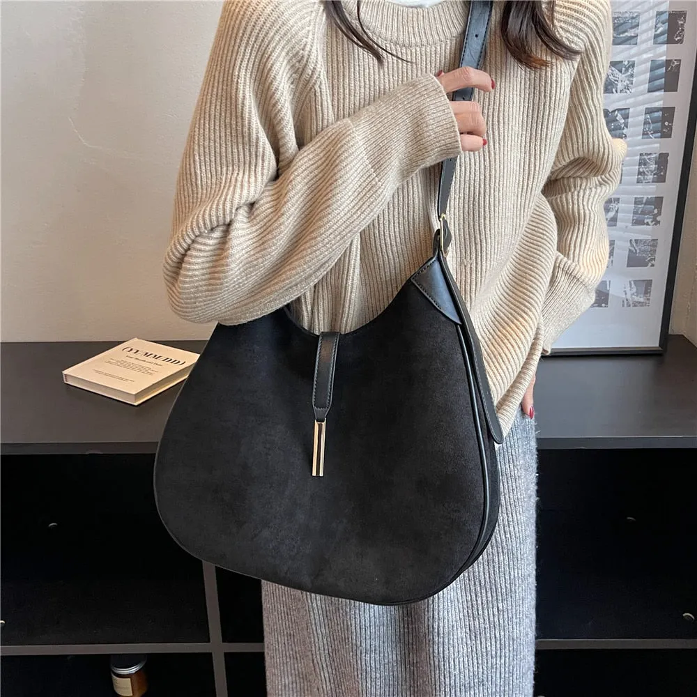 Women's Vintage Style Solid Pattern Zipper Crossbody Shoulder Handbag