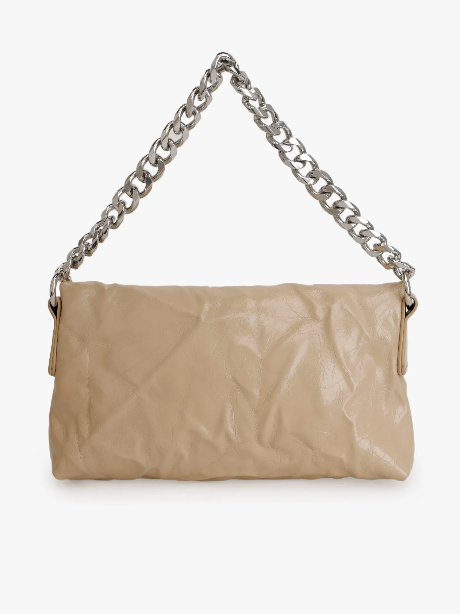 Wrinkled Chunky Chain Shoulder Bag