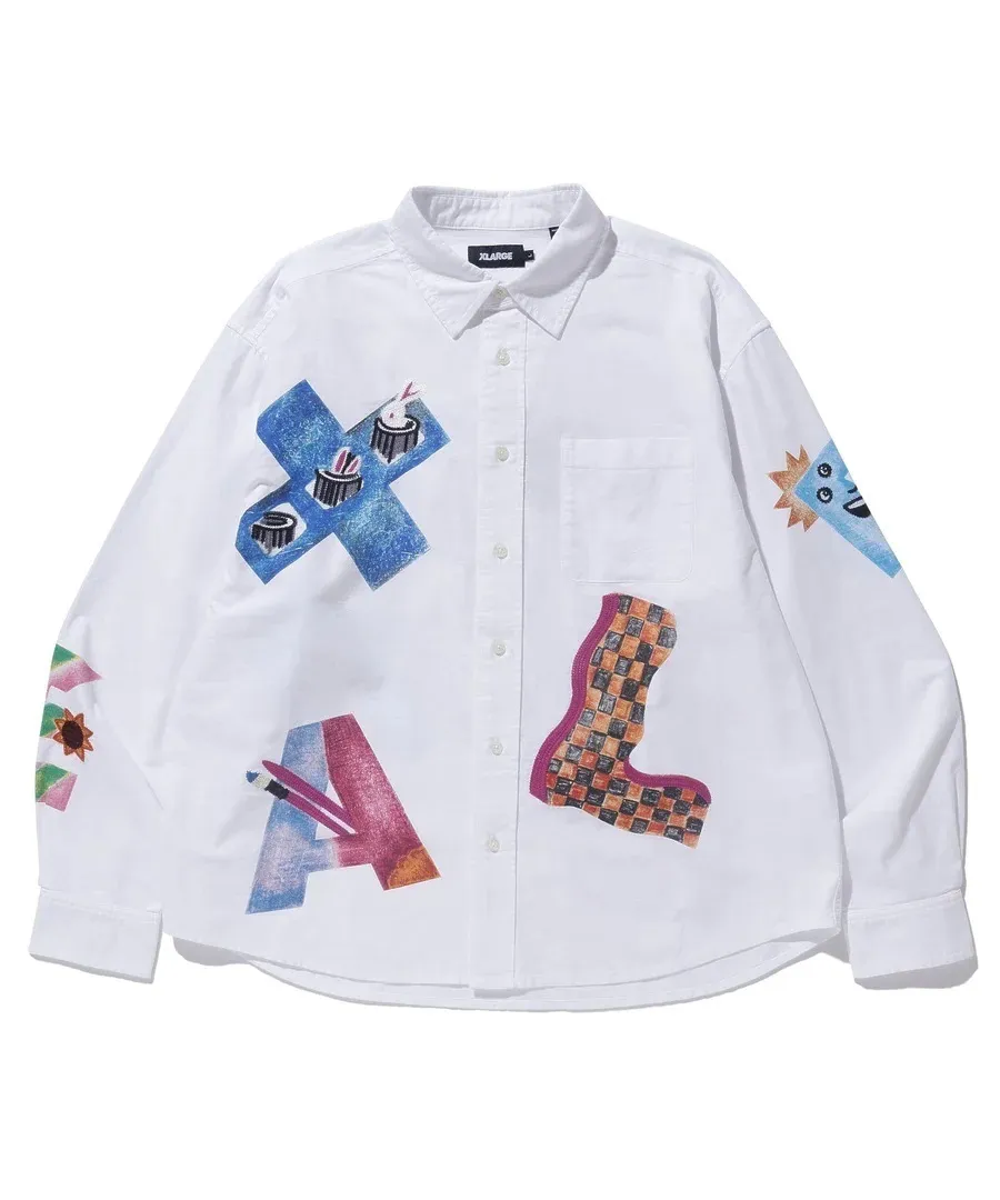 X-Large  |Unisex Street Style Cotton Logo Shirts