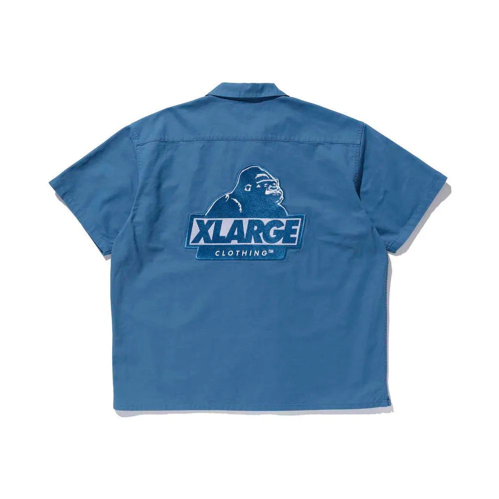 X-Large  |Unisex Street Style Plain Short Sleeves Logo Shirts